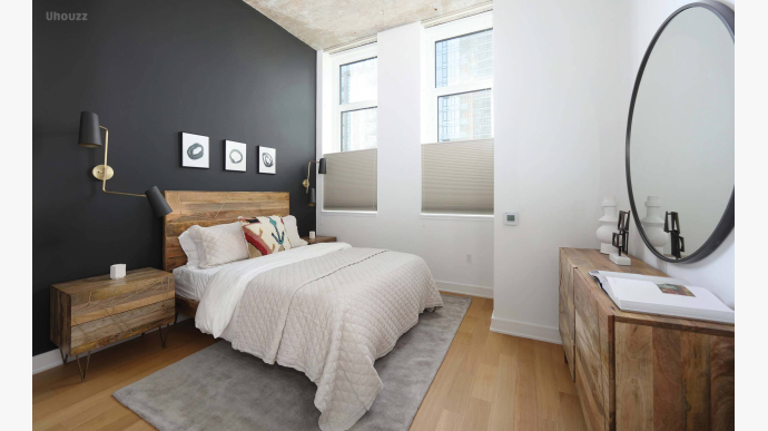 <b>纽约租房，Eagle Lofts，近地铁，全景落地窗</b>